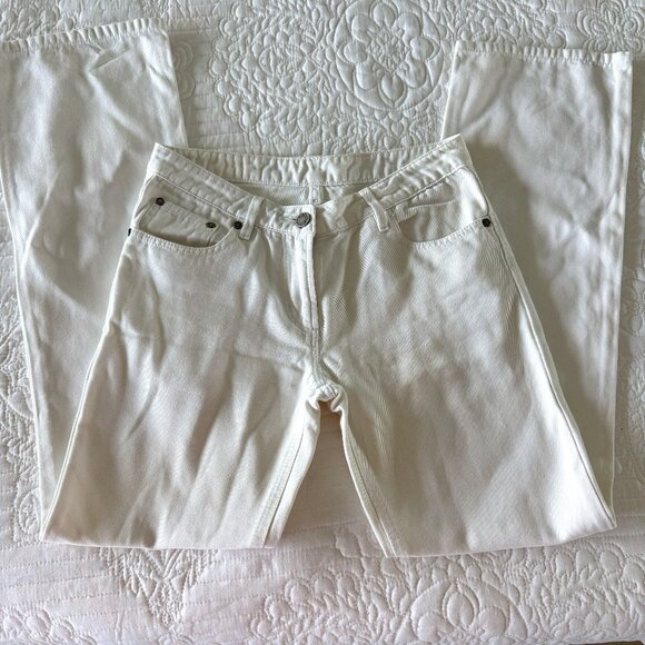 Loewe Women's White Denim straight leg jeans size 36 - Picture 1 of 7